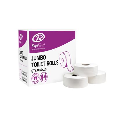 Royal Touch 2PLY Jumbo Toilet Rolls 8 Rolls/Box