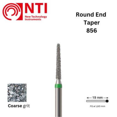 Diamond Bur 856/018C Round End Taper Coarse Friction Grip High