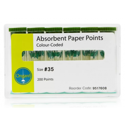 Ongard Absorbent Paper Points Colour Coded 200/Pack