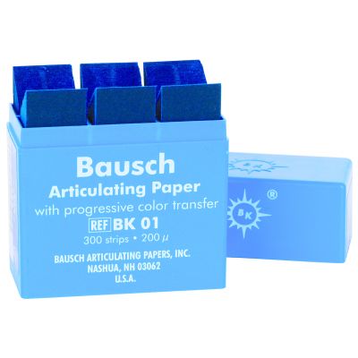 Bausch BK01 Articulating paper Blue 300 Strips 200u with Dispenser