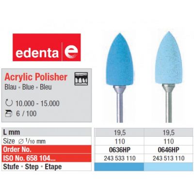 Edenta Acrylic Polisher HP - 6/Bag