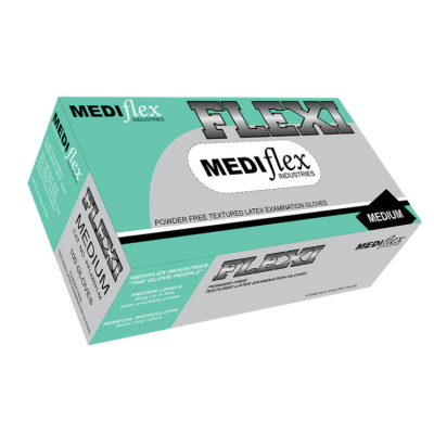 Mediflex Flexi Powder Free Latex Gloves 100/Box