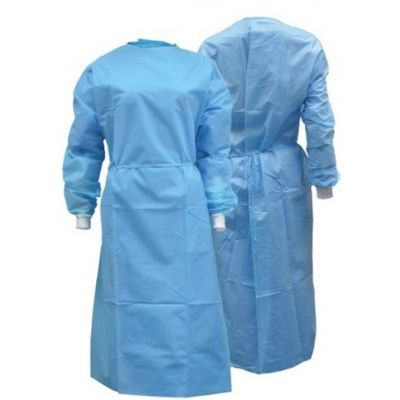 Isolation Gown Tie-Back Elastic Cuff 10/Pack