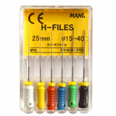 MANI H-Files 25mm 6/Pack