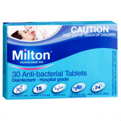 Milton Disinfectant Tablets 30/Box