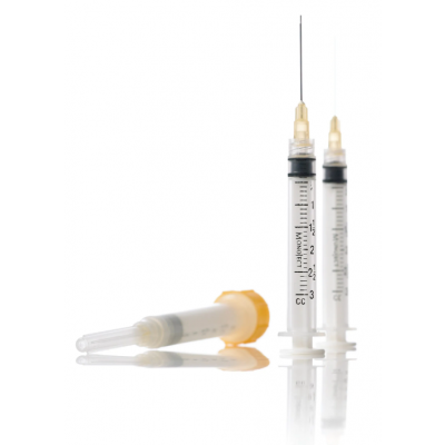 Monoject Endodontic Syringe with Needle 27Gx31mm Yellow 100/Box