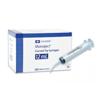 Monoject 412 Syringe Curved Tip 12ml 50/Box
