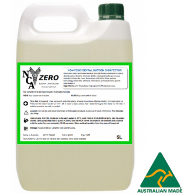 NCA Zero Aspiration Unit Cleaner/Disinfectant 5L -makes 416.66L