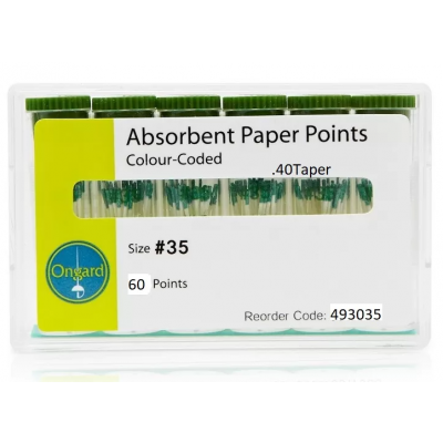 Ongard Paper Points Colour Coded .040 Taper 60/Pack