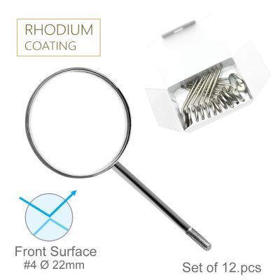 10 Pieces Dental Mouth Mirror #5 with Handle Stainless Steel