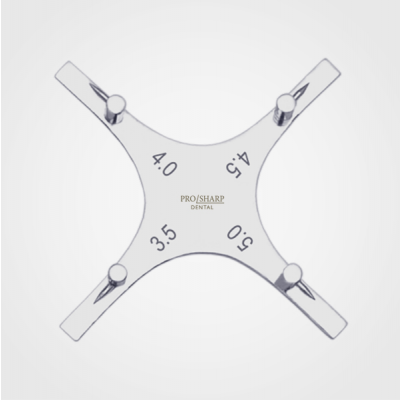 ProSharp Boone Gauge Stainless Steel - Incisal Edge: 3.5, 4.0, 4.5, 5.0mm