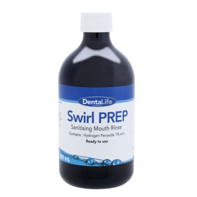 DentaLife Hydrogen Peroxide Swirl Prep 1% Mouthrinse - Mint 500ml