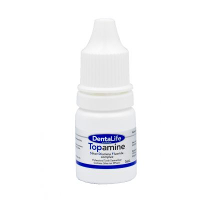 Dentalife Topamine SDF 5ml bottle (Silver Diamine Fluoride Complex, Silver ion 25% w/v)