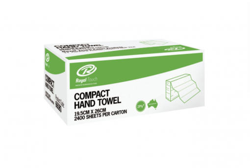 Royal Touch Compact Interleaved Hand Towel 19.5cm x 26cm 2400/Box