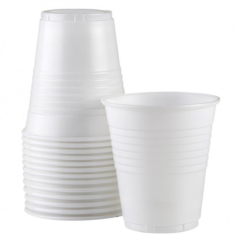 Plastic Cups White 6oz (185ml) 1000/Carton Healthware