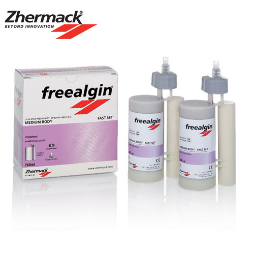 Zhermack Freealgin Maxi Medium Body Fast-set 2x380ml Cartridge + 15 Tips