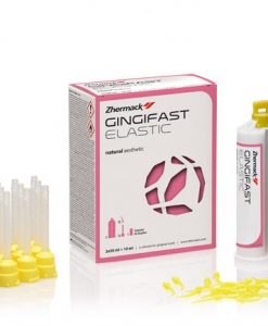 Zhermack Gingifast Elastic 2x50ml cartridges + 12 yellow mixing tips + 12 yellow intraoral tips(without separator)