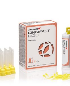 Zhermack Gingifast Rigid 2x50ml cartridges + 12 yellow mixing tips + 12 yellow intraoral tips(without separator)