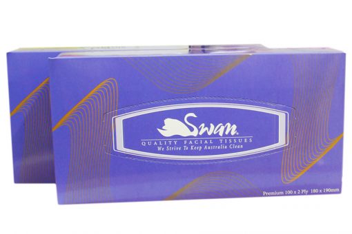 Swan Premium Facial Tissue 2 Ply x 100 Sheets 48 Boxes/Carton