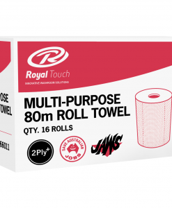 Royal Touch Multi-Purpose 2 Ply Towel Roll 18cm x 80M 16/Carton