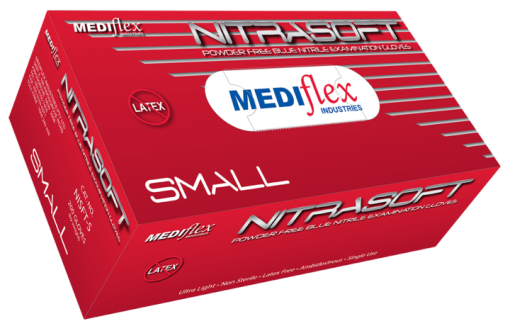 Nitrasoft Powder Free Violet Blue Nitrile Examination Glove 200 Box