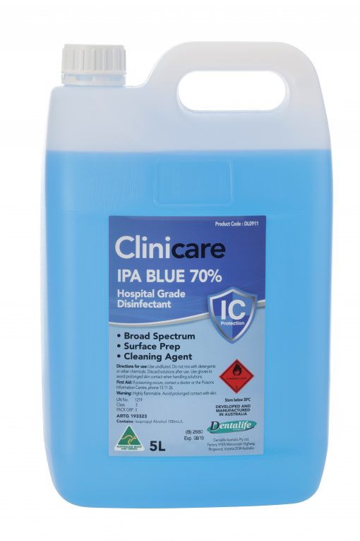 Dentalife Clinicare IPA 70% Alcohol Blue 5L