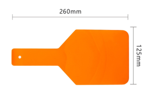 DentaMedix Orange Light Hand Shield 12.5cm X 26cm X 0.3cm