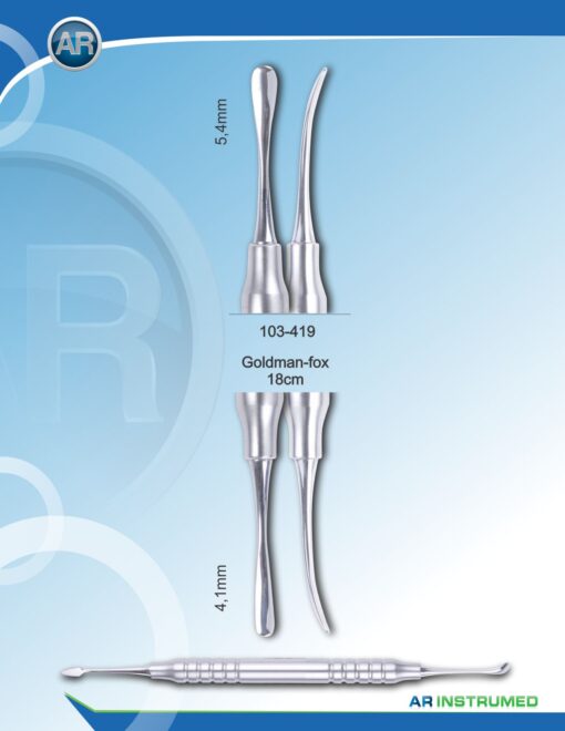 AR instrumed 18cm Goldman-fox Periosteal Elevators With 10mm Anatomical Hollow Handle