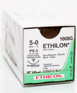 Ethilon (Non-absorbable) 5-0 16mm PS-3 45cm