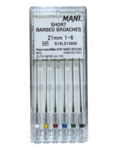 Mani Barbed Broach 21mm 6/Pack