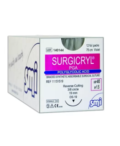 Surgicryl PGA 3-0 19mm 75cm Suture 12/Box