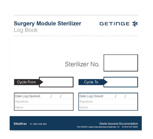 Meditrax Surgery Module Sterilizer Log Book