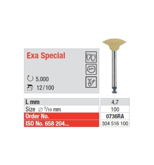 ED190827 Edenta Exa Special Yellow RA 12/Pack Convex 0736