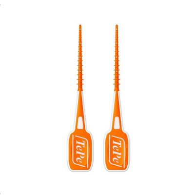 TPT312 TePe Easypick Dispenser Box 2pc x 100 S/XS Orange